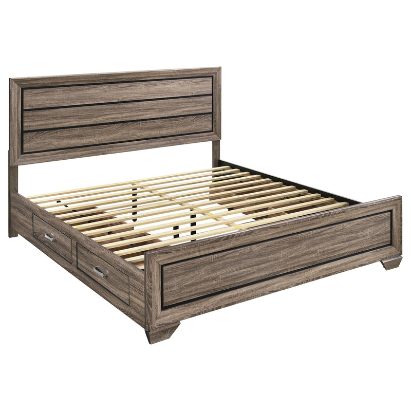 Kauffman Wood Storage Panel Bed