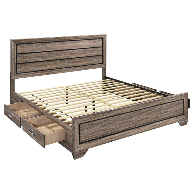 Kauffman Wood Storage Panel Bed