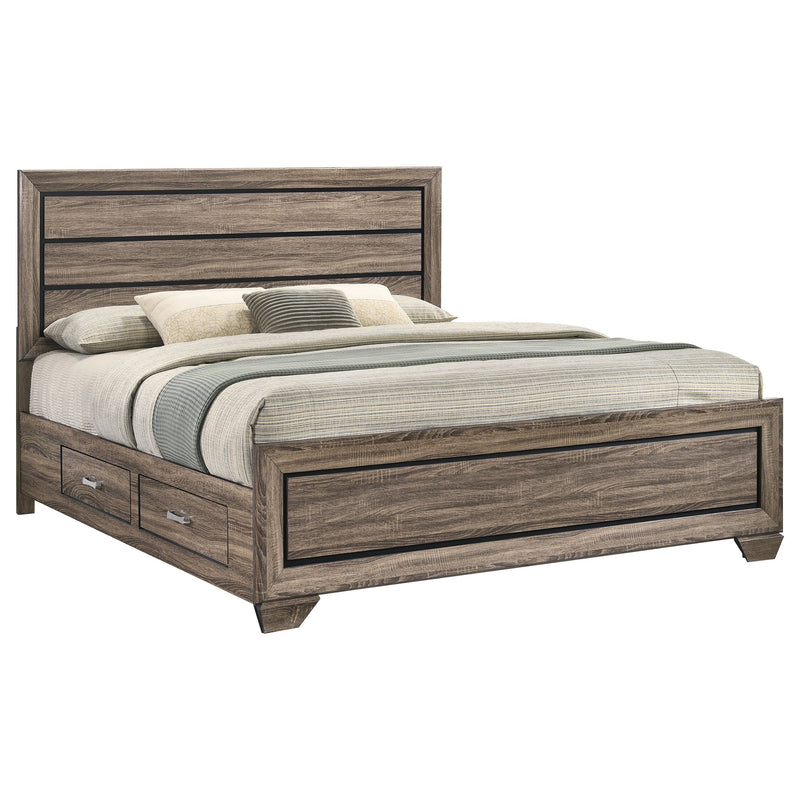 Kauffman Wood Storage Panel Bed