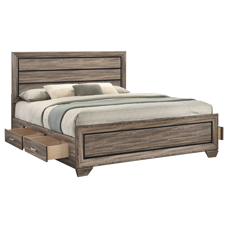 Kauffman Wood Storage Panel Bed