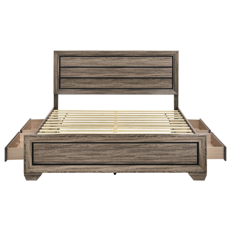 Kauffman Wood Storage Panel Bed