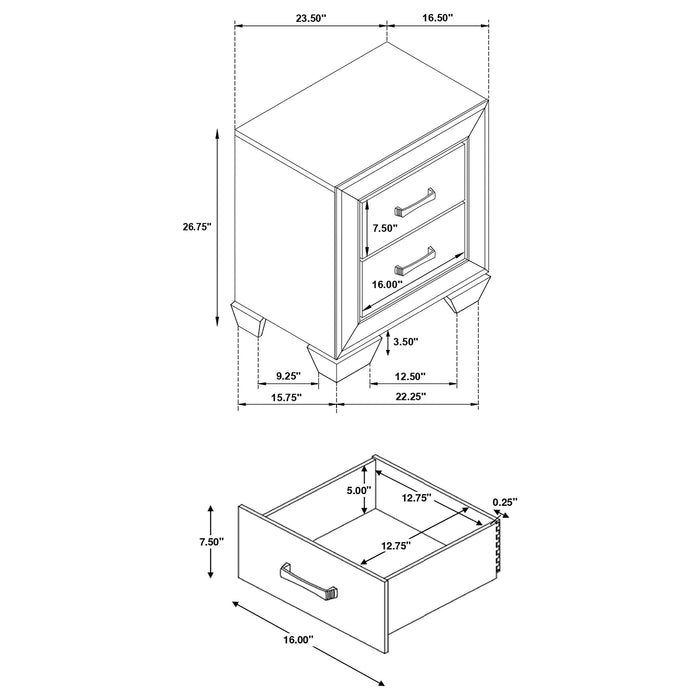 Kauffman Storage Bedroom Set with High Straight Headboard