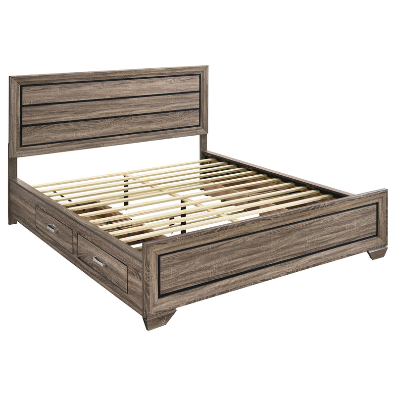 Kauffman Wood Storage Panel Bed