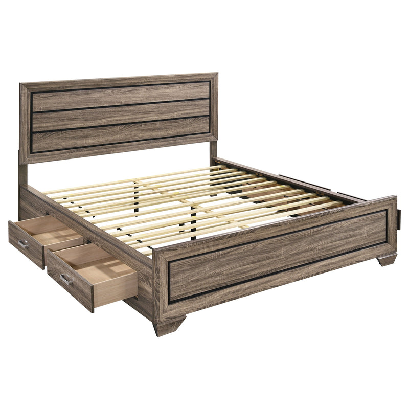 Kauffman Wood Storage Panel Bed