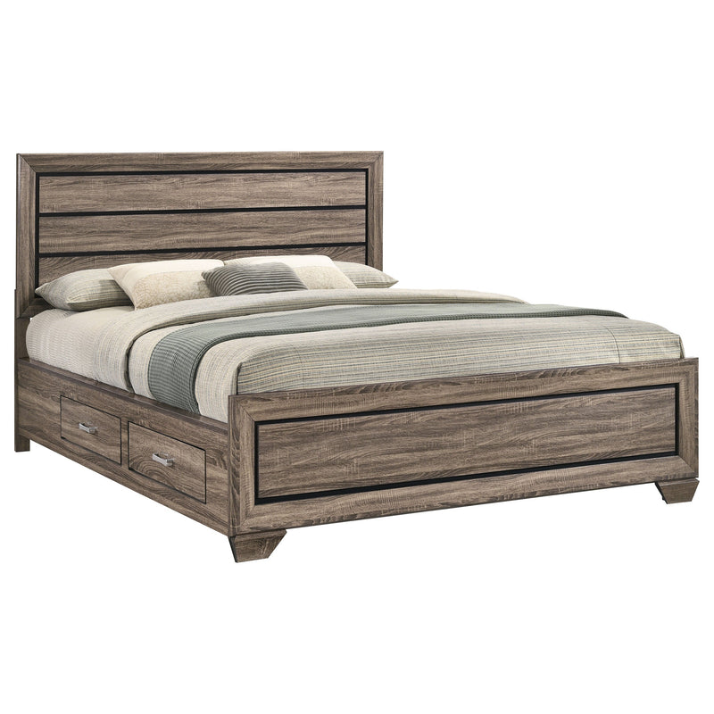 Kauffman Wood Storage Panel Bed