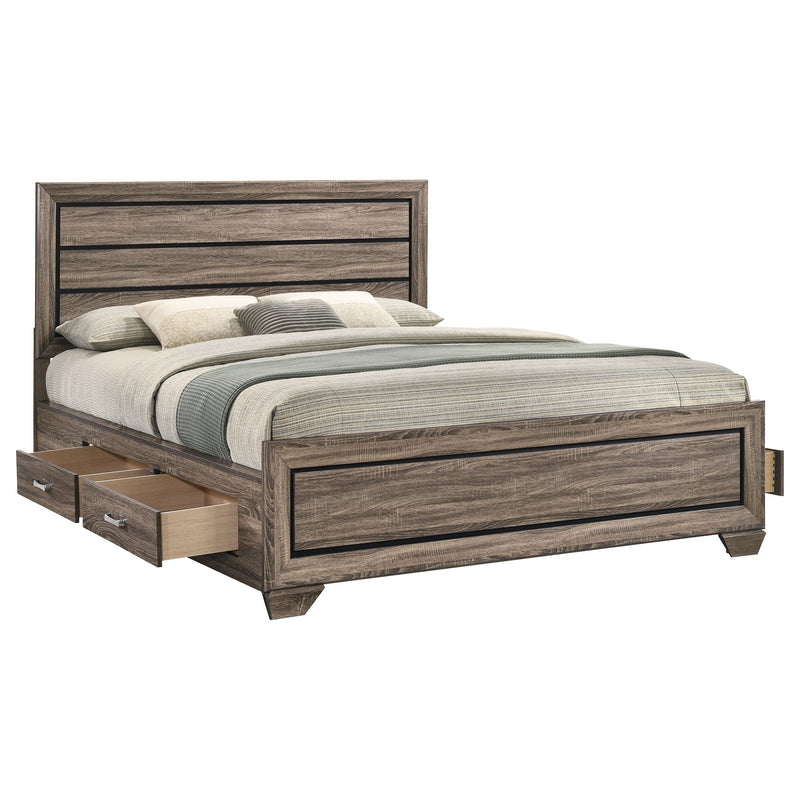 Kauffman Wood Storage Panel Bed