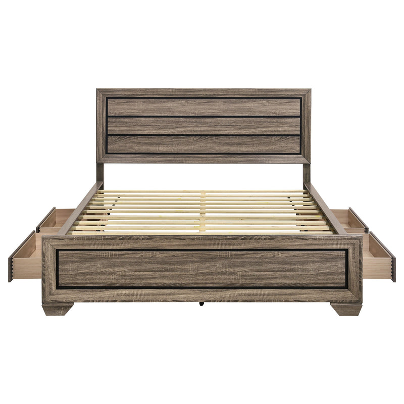Kauffman Wood Storage Panel Bed