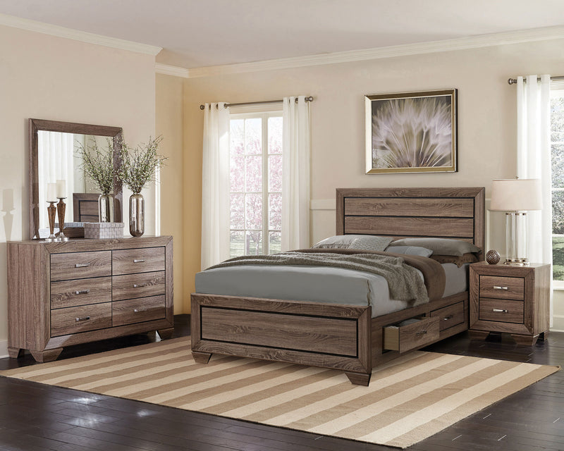 Juego de dormitorio Kauffman taupe deslavado