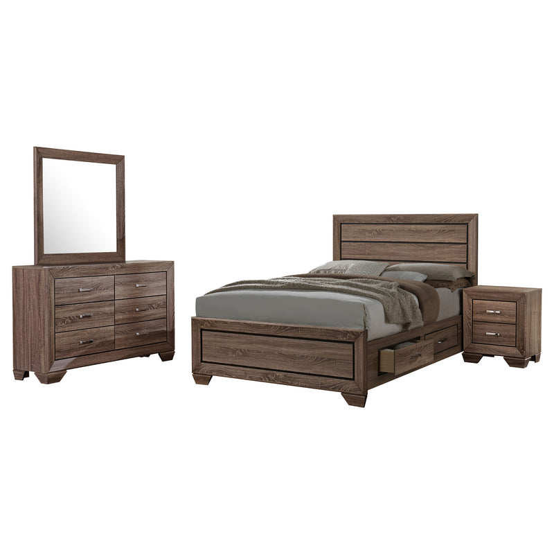 Juego de dormitorio Kauffman taupe deslavado