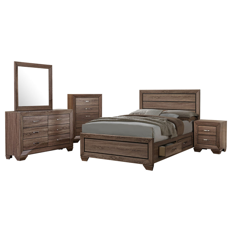 Juego de dormitorio Kauffman taupe deslavado