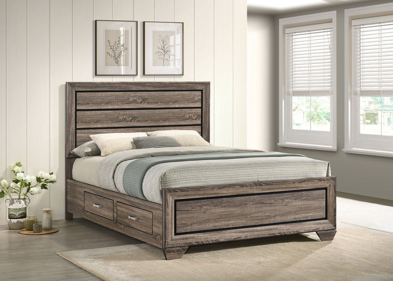 Kauffman Wood Storage Panel Bed
