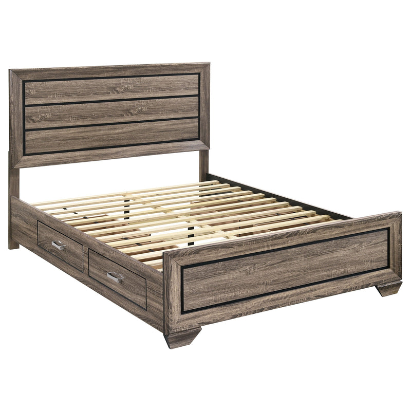 Kauffman Wood Storage Panel Bed