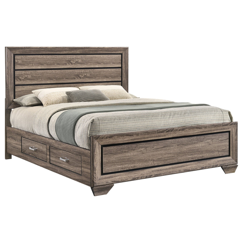 Kauffman Wood Storage Panel Bed