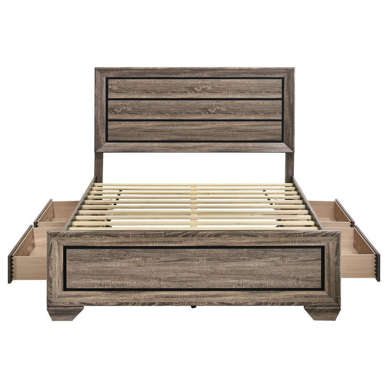 Kauffman Wood Storage Panel Bed