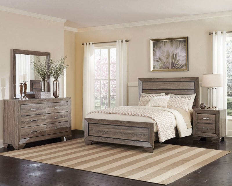 Cama Kauffman con cabecero de madera
