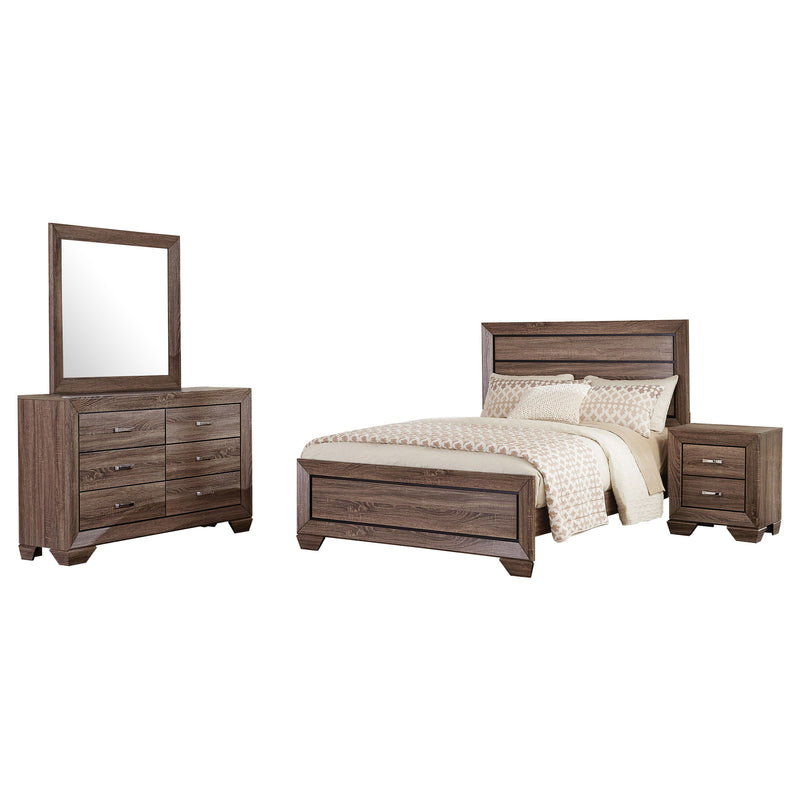 Juego de dormitorio Kauffman taupe deslavado