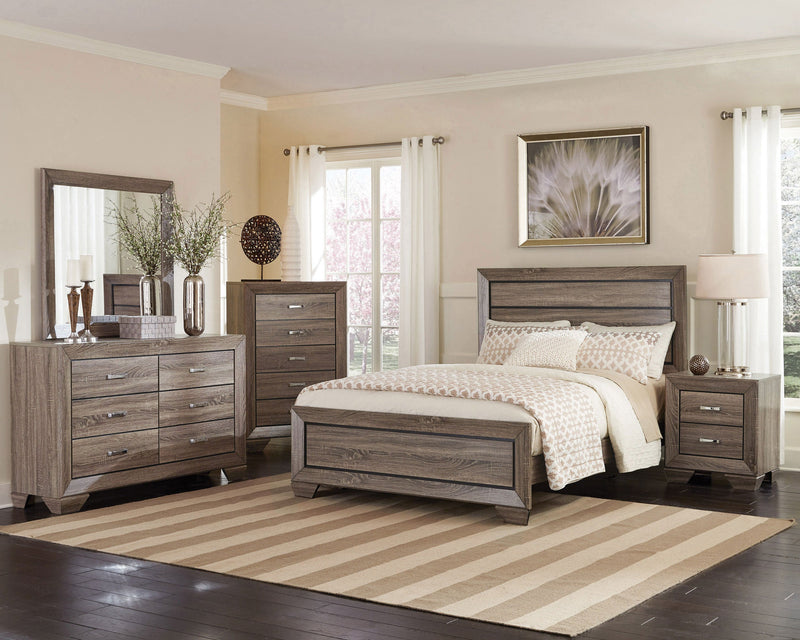 Cama Kauffman con cabecero de madera