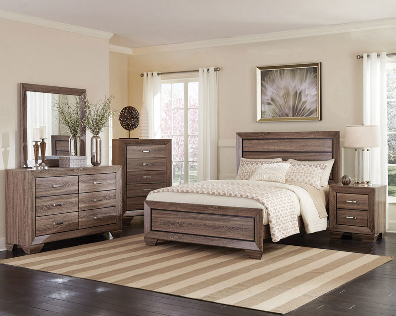 Juego de dormitorio Kauffman taupe deslavado