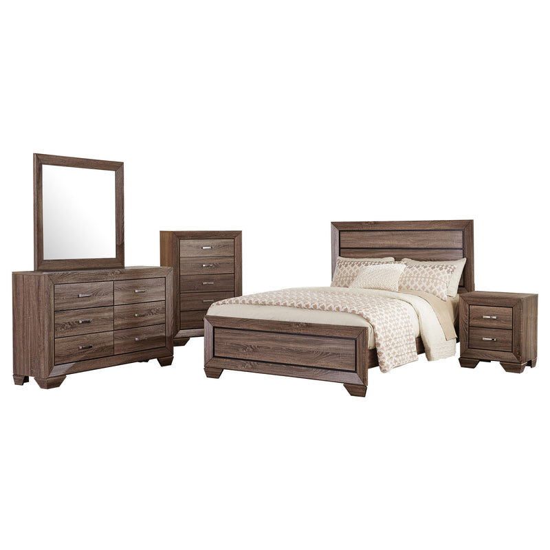 Juego de dormitorio Kauffman taupe deslavado