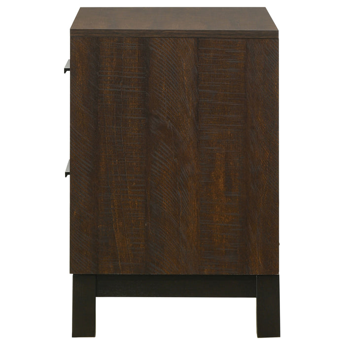 Edmonton 2-drawer Nightstand Rustic Tobacco