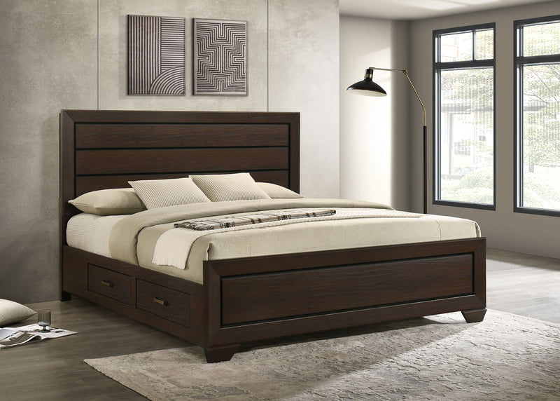 Kauffman Wood Storage Panel Bed