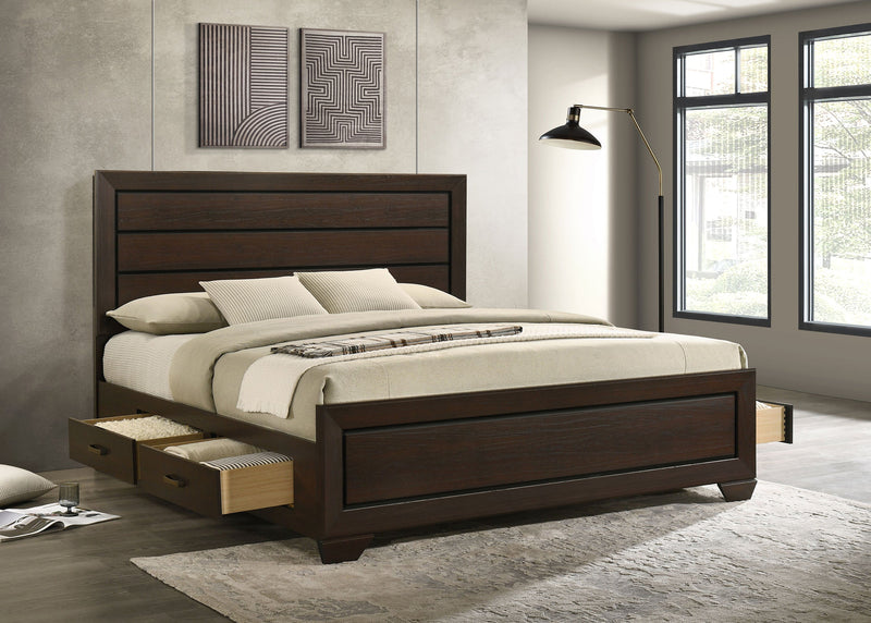 Kauffman Wood Storage Panel Bed
