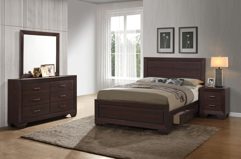 Juego de dormitorio Kauffman taupe deslavado