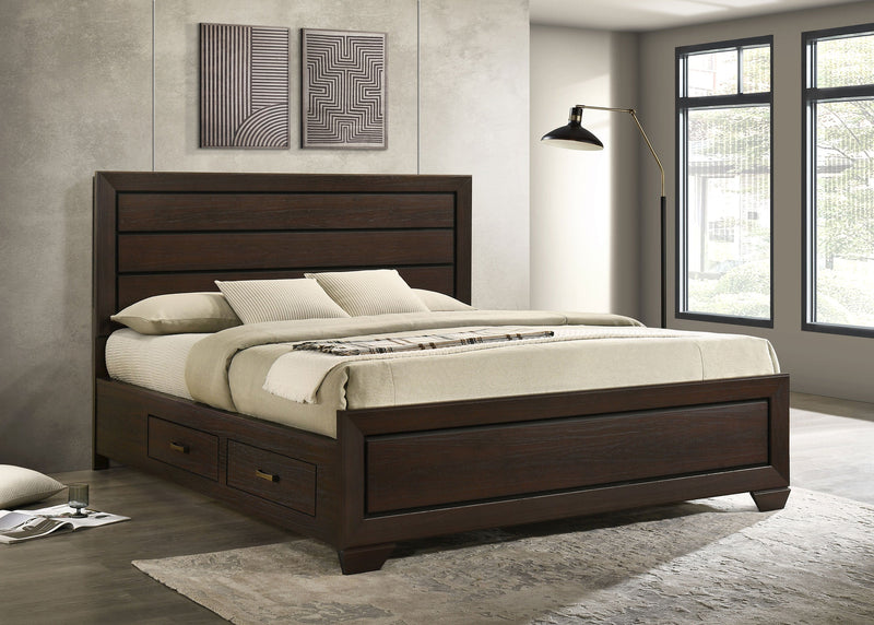 Kauffman Wood Storage Panel Bed