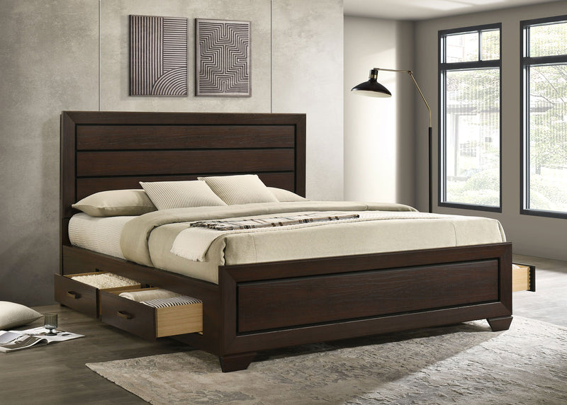 Kauffman Wood Storage Panel Bed
