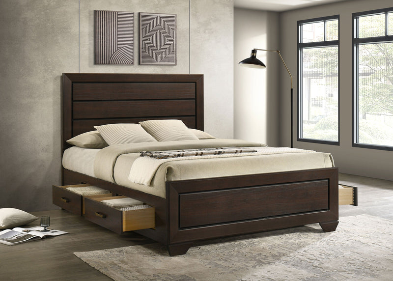 Kauffman Wood Storage Panel Bed