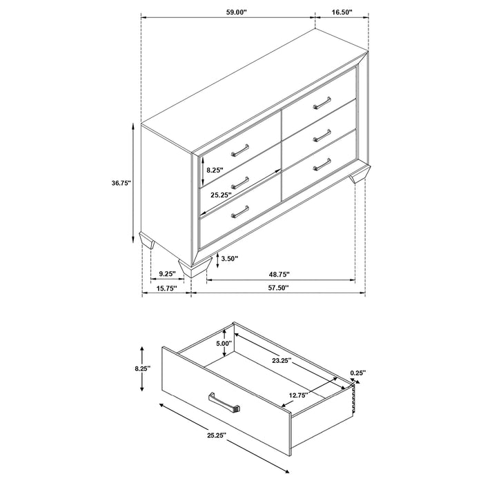 Kauffman Bedroom Set with High Straight Headboard