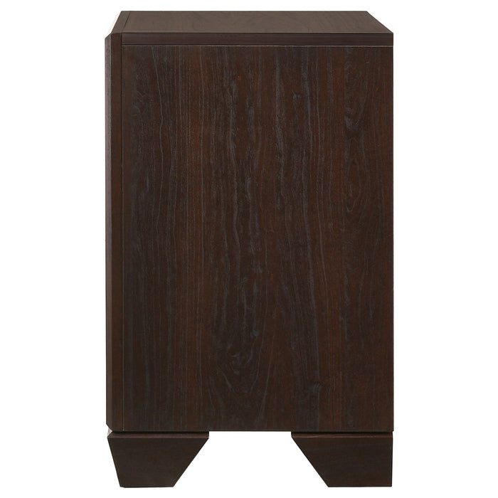 Kauffman 2-drawer Nightstand Dark Cocoa