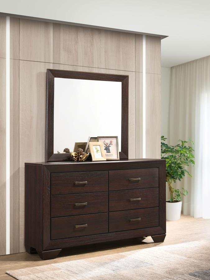 Cómoda de 6 cajones Kauffman con espejo
