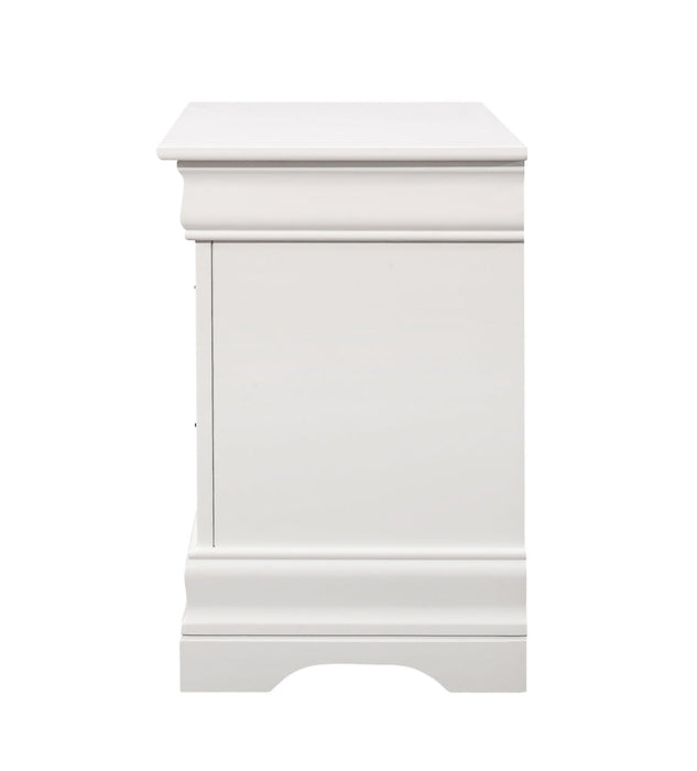 Louis Philippe 2-drawer Nightstand White