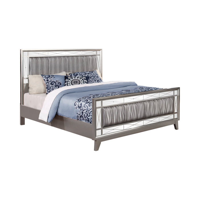 Leighton Bedroom Set Metallic Mercury