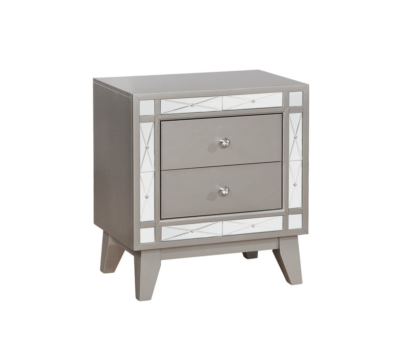 Camille   Bedroom Set Grey and Metallic Mercury