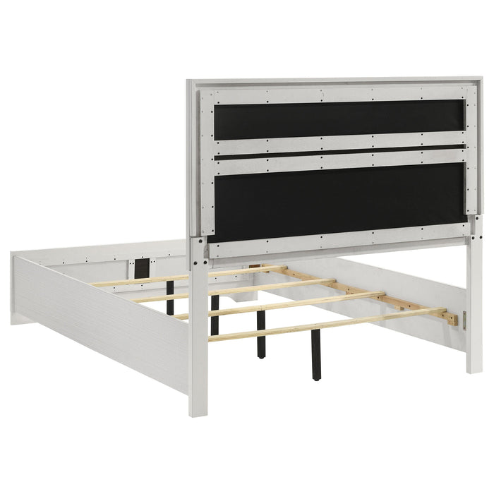 Miranda 51-inch Wood California King Storage Panel Bed Black