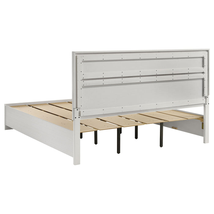 Miranda 51-inch Wood California King Storage Panel Bed Black