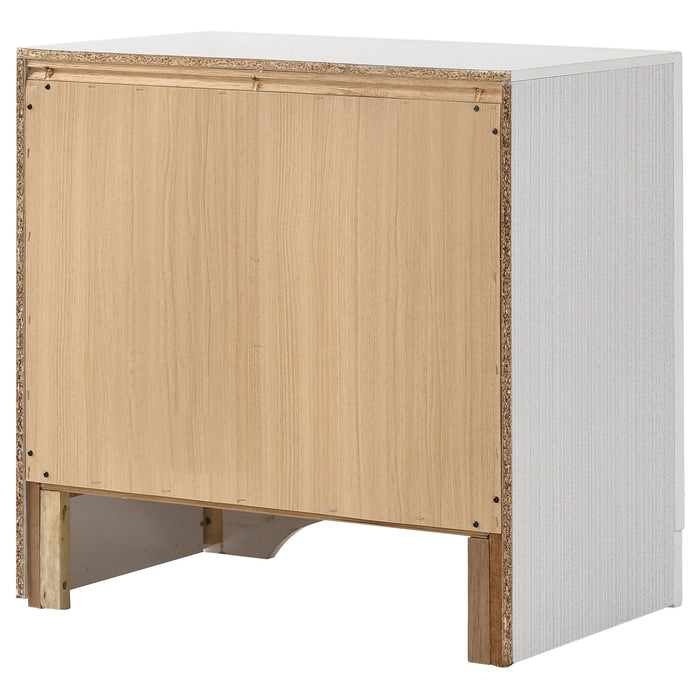 Miranda 2-drawer Nightstand Tray White