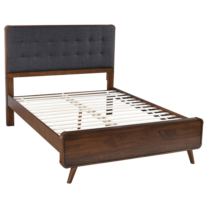 Robyn Wood California King Platform Bed Dark Walnut