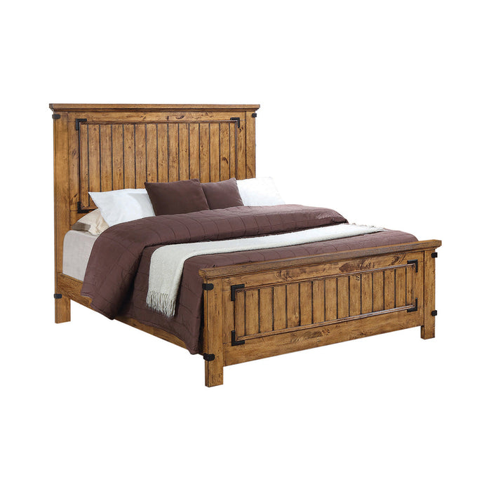 Brenner Panel Bedroom Set Rustic Honey