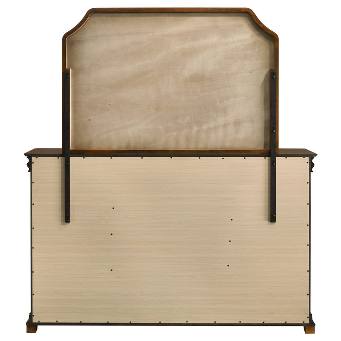 Garland 11-drawer Bedroom Dresser with Mirror Brown Cherry