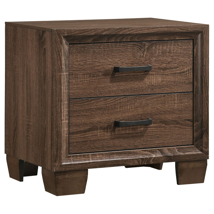 Brandon 2-drawer Nightstand Medium Warm Brown