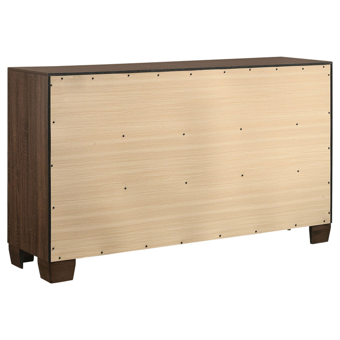 Brandon 6-drawer Dresser Medium Warm Brown