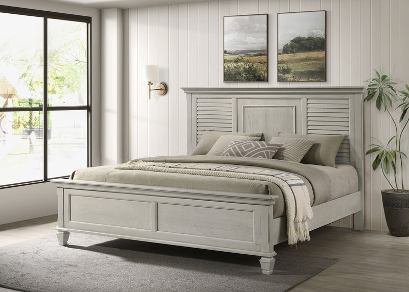 Cama Franco de paneles de madera envejecida