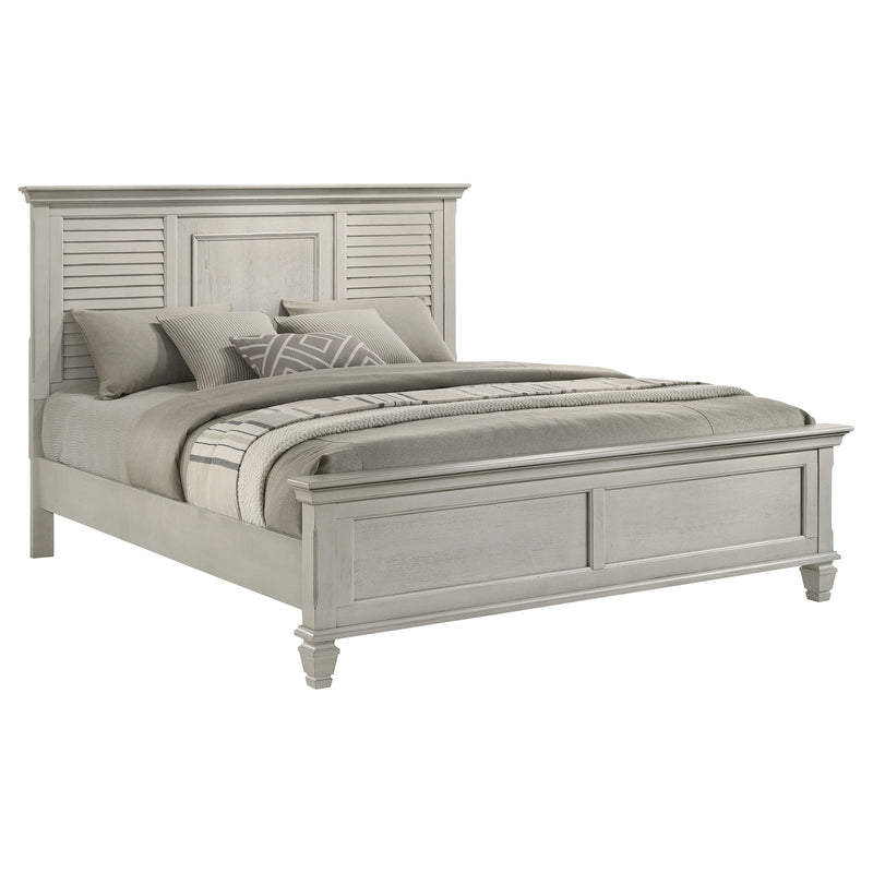 Cama Franco de paneles de madera envejecida