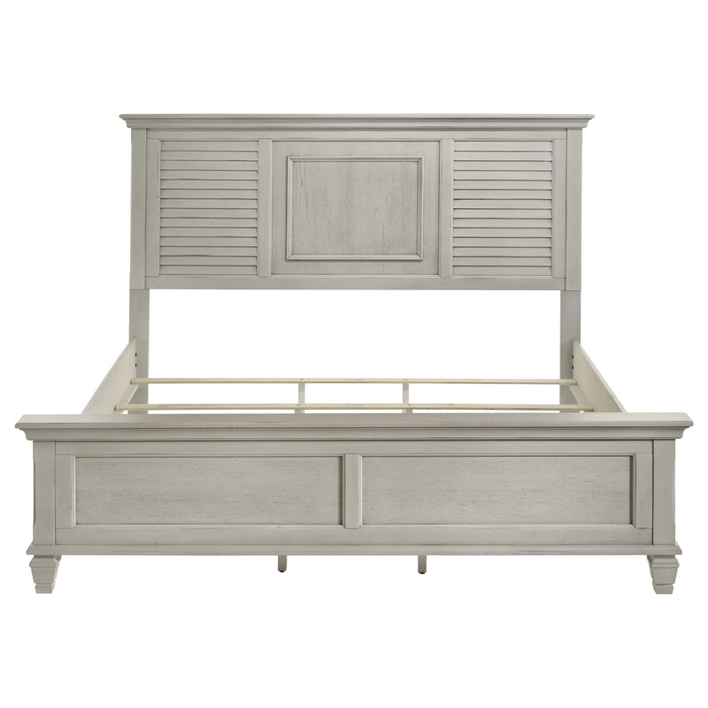 Cama Franco de paneles de madera envejecida