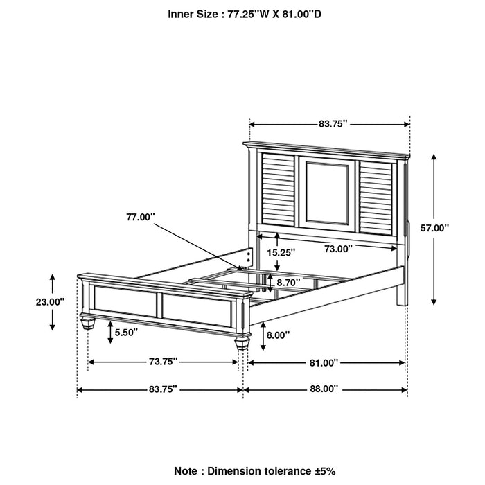 Franco  Panel Bed Antique White