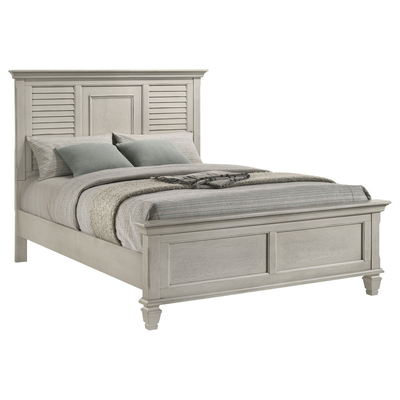 Cama Franco de paneles de madera envejecida