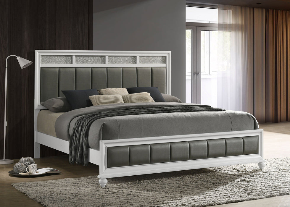 Barzini Wood California King Panel Bed Black